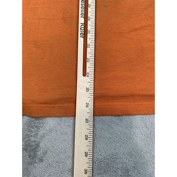 Harley-Davidson Orange Sleeveless Tee Men's Large "Life Begins When You Get One" - Picture 5 of 12